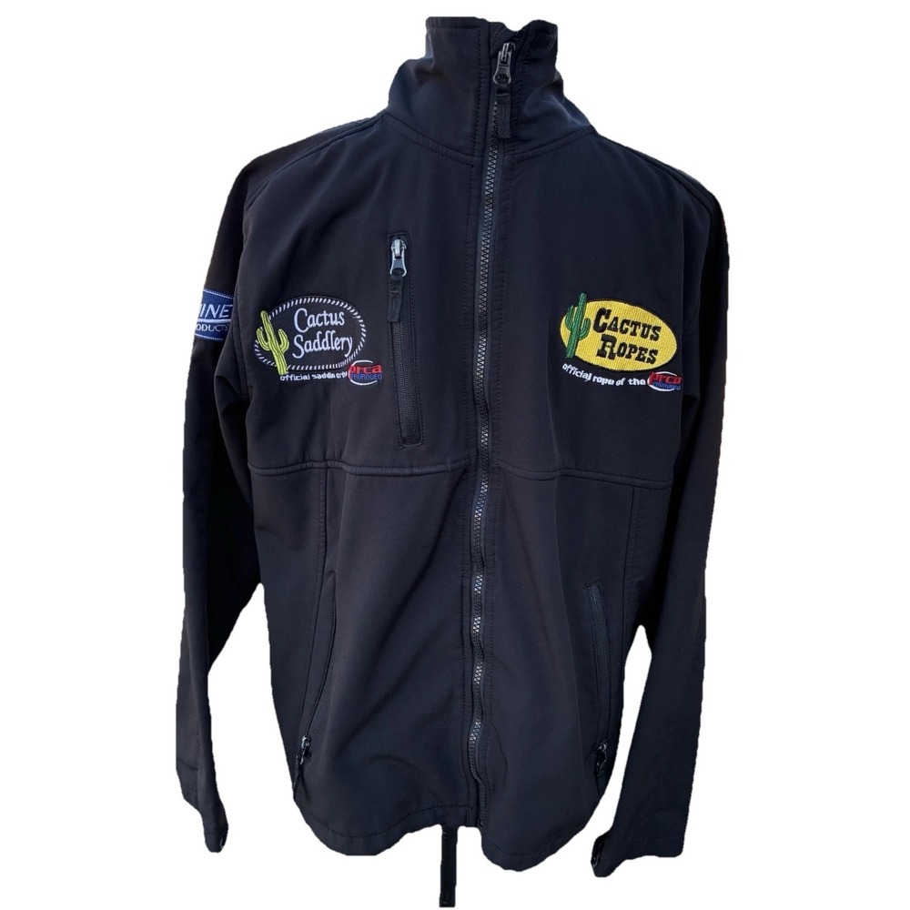Cactus Ropes Saddlery PRCA Team Jacket Mens Small Rodeo Pro Equine Black